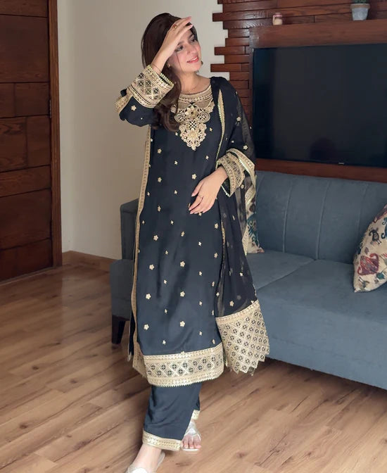 3PC | Raw Silk EMB FPSS-031