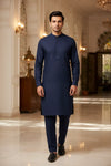Premium Unstitched Fabric | Midnight Blue