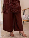 3PC | CHIFFON EMB FPFM-WINE WHISPER