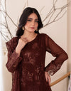 3PC | CHIFFON EMB FPFM-WINE WHISPER