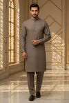 Premium Unstitched Fabric | Dark Taupe