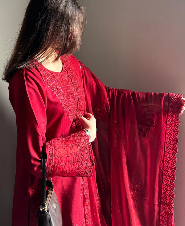 3PC | VISCOSE EMB FPFM-DUSK ROSE