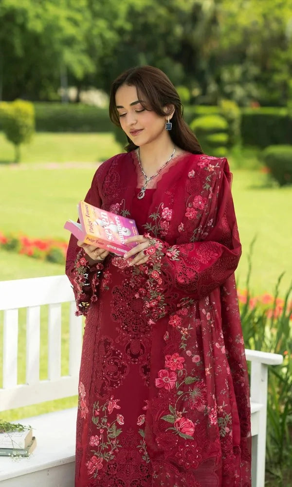 3PC | Lawn EMB FPTF-FALLING PETALS