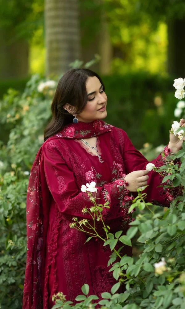 3PC | Lawn EMB FPTF-FALLING PETALS