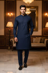 Premium Unstitched Fabric | Ink Blue