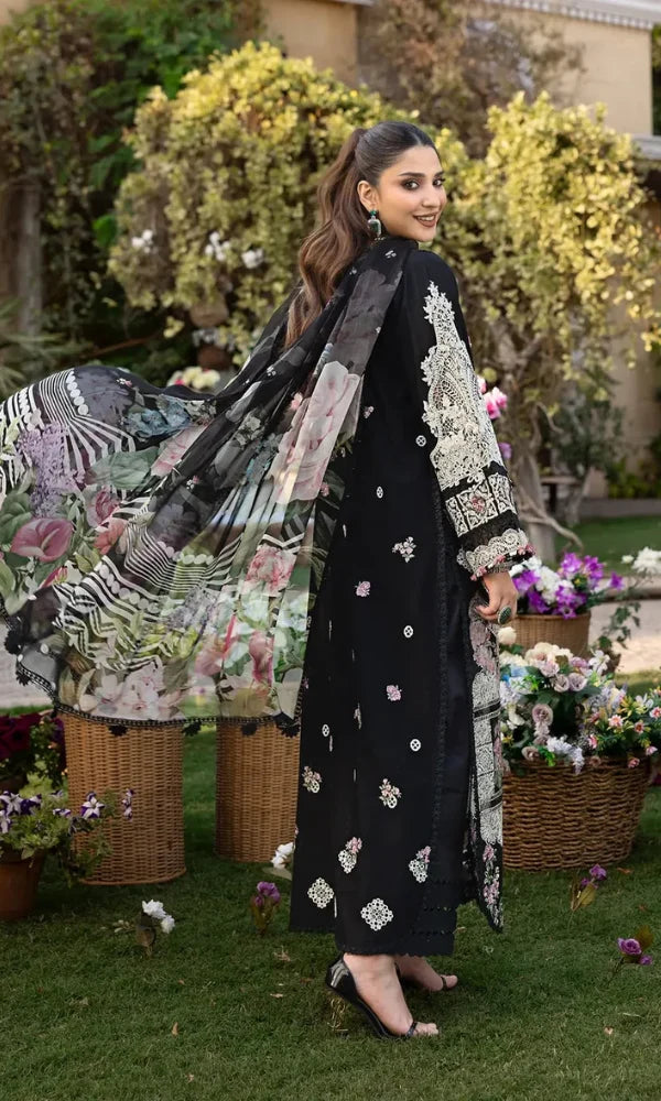 3PC | Lawn EMB FPTF-MAHJABEEN