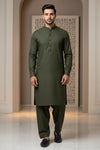 Premium Unstitched Fabric | Olive Green