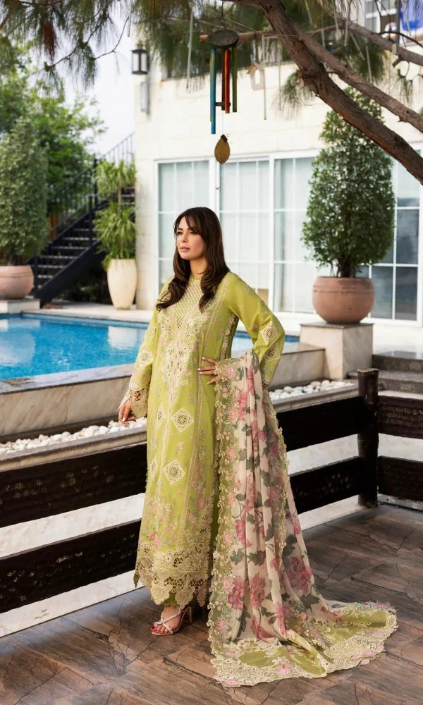 3PC | Lawn EMB FPTF-PINK PARROT