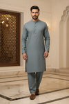 Premium Unstitched Fabric | Steel Grey