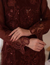 3PC | CHIFFON EMB FPFM-WINE WHISPER