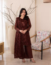 3PC | CHIFFON EMB FPFM-WINE WHISPER