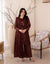 3PC | CHIFFON EMB FPFM-WINE WHISPER